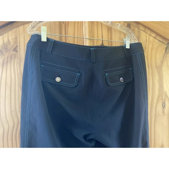 Women’s Annika Cutter & Buck black blue stitching chino Bermuda shorts size 10 - Picture 5 of 8